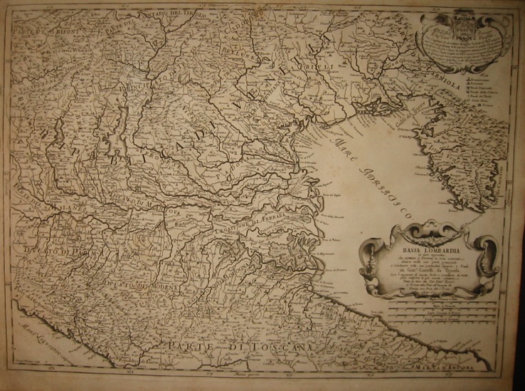 Cantelli Giacomo (1643-1695) Bassa Lombardia et altre appendici, che spettano a Dominij in essa contenuti, divisa nelle sue parti principali e subdivisa nelle sue particolari Signorie e Feudi... 1681 Roma, Gio. Giacomo Rossi (de)